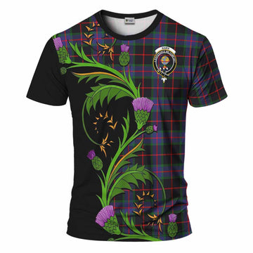 Nairn Tartan Crest T-Shirt Scottish Thistle Pride Heritage Art