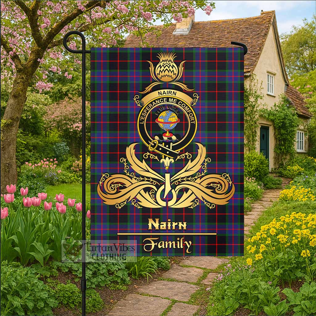 Nairn Tartan Garden Flag with Highland Thistle Cherish Family Crest Style - Tartan Vibes Clothing