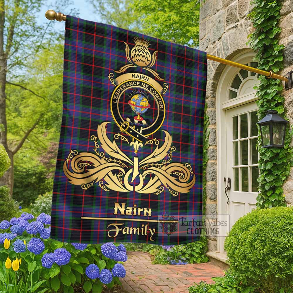 Nairn Tartan Garden Flag with Highland Thistle Cherish Family Crest Style - Tartan Vibes Clothing
