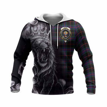 Nairn Tartan Knitted Hoodie Roaring Lion Heritage
