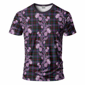 Nairn Tartan T-Shirt Seamless Scottish Thistle Flowers