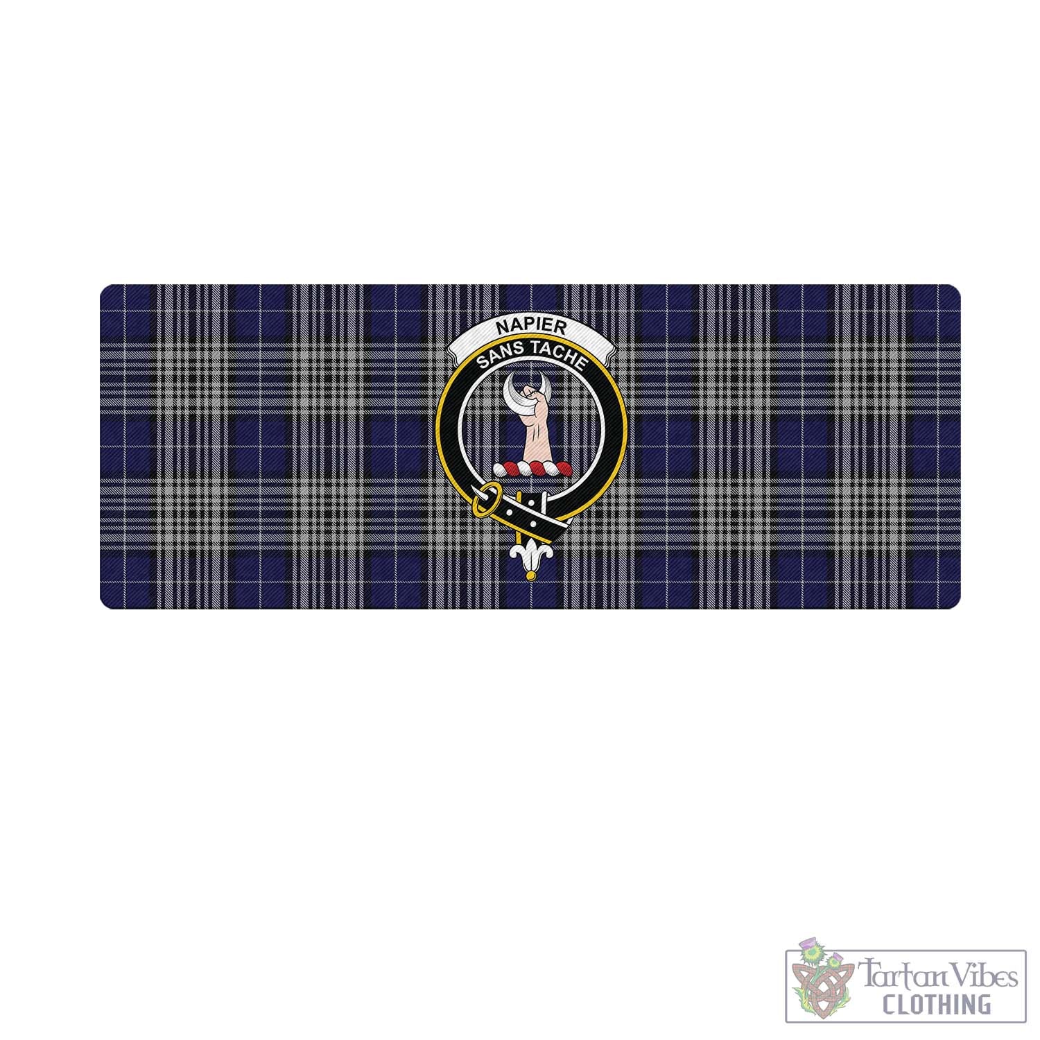 Tartan Vibes Clothing Napier Tartan Mouse Pad with Family Crest