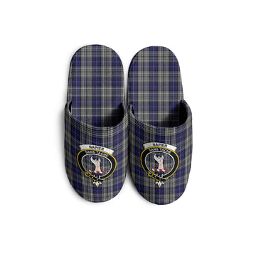 Napier Tartan Home Slippers with Family Crest