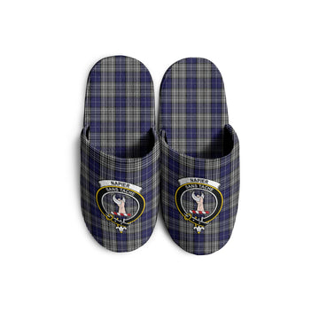 Napier Tartan Home Slippers with Family Crest KIDS - Tartan Vibes Clothing
