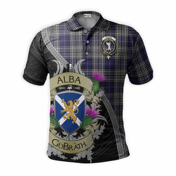 Napier Tartan Family Crest Polo Shirt Lion Rampant Royal Thistle Shield Celtic Inspired