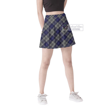 Napier Tartan Women's Plated Mini Skirt Cross Style