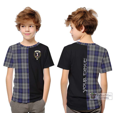 Napier Tartan Kid T-Shirt with Family Crest and Half Of Me Style Youth XL Size14 - Tartanvibesclothing Shop