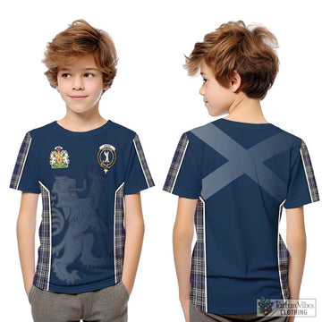 Napier Tartan Kid T-Shirt with Family Crest and Lion Rampant Vibes Sport Style Youth XL Size14 - Tartan Vibes Clothing