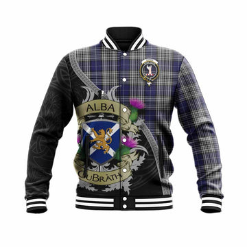 Tartan Vibes Clothing Napier Tartan Family Crest Baseball Jacket Lion Rampant Royal Thistle Shield Celtic Inspired