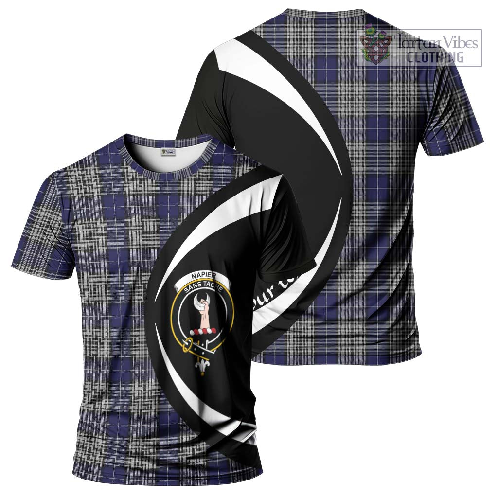 Napier Tartan T-Shirt with Family Crest Circle Style Kid's Shirt - Tartan Vibes Clothing