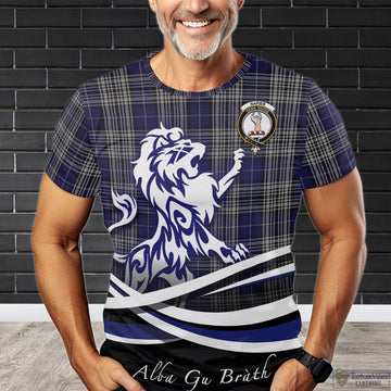 Napier Tartan T-Shirt with Alba Gu Brath Regal Lion Emblem