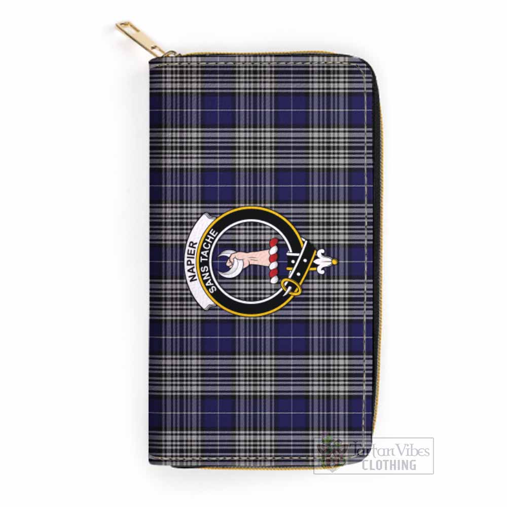 Tartan Vibes Clothing Napier Tartan Women's Leather Wallet with Family Crest