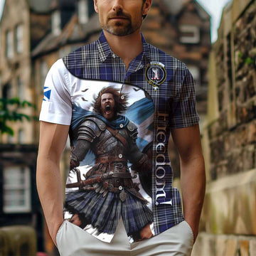 Tartan Vibes Clothing Napier Crest Tartan Short Sleeve Button Shirt Inspired by the Freedom of Scottish Warrior