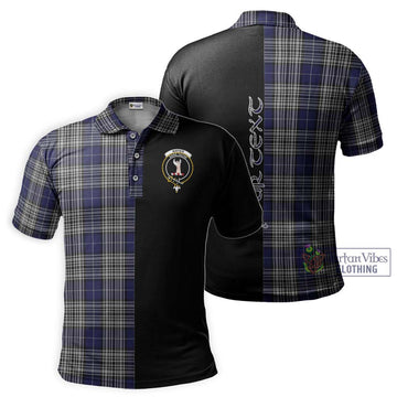 Napier Tartan Polo Shirt with Family Crest and Half Of Me Style Kid - Tartanvibesclothing Shop