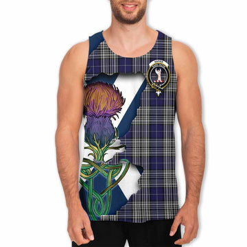 Napier Tartan Family Crest Men's Tank Top Scottish Thistle Celtic Inspired