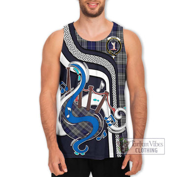 Napier Tartan Men's Tank Top with Epic Bagpipe Style