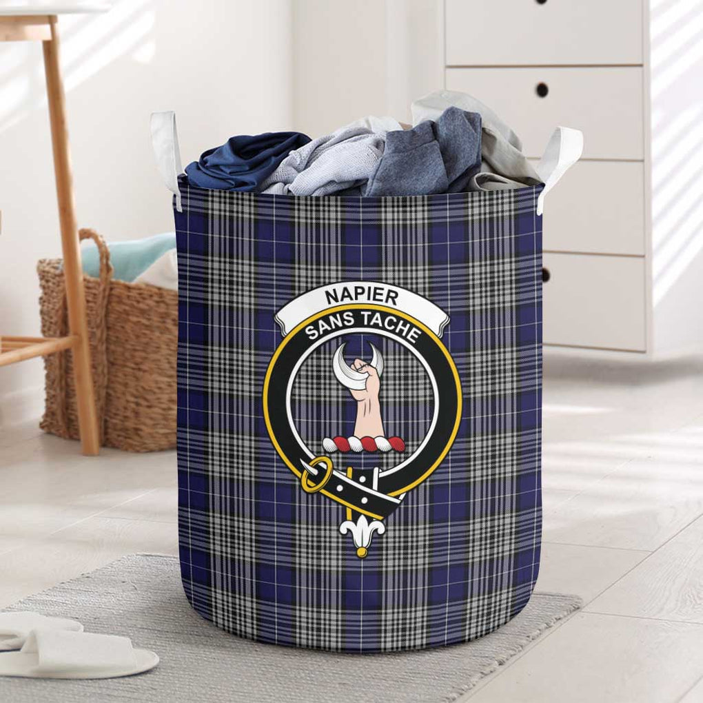 Black Purple Plaid Tartan Laundry Basket