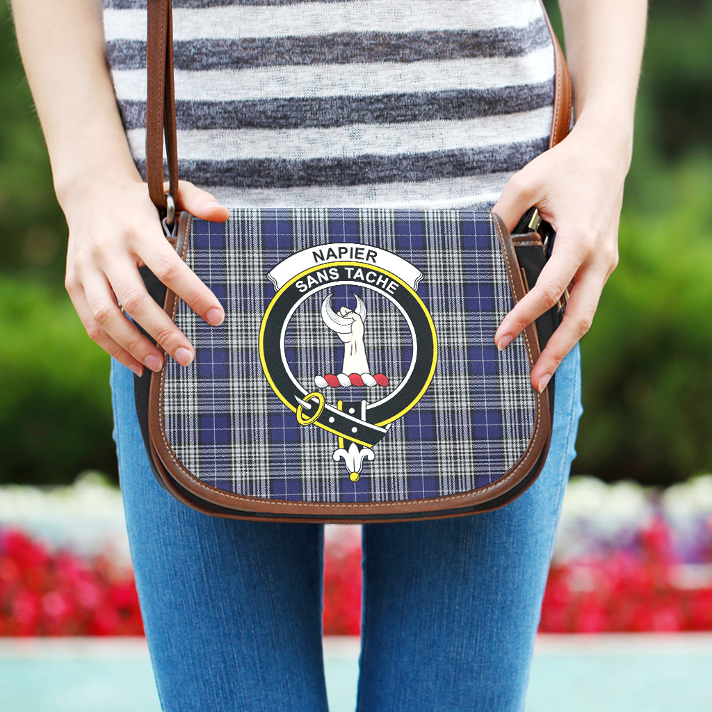 Napier Tartan Saddle Bag with Family Crest One Size - Tartan Vibes Clothing