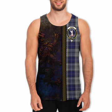 Napier Tartan Family Crest Men's Tank Top Alba Gu Brath Be Brave Lion Ancient Style