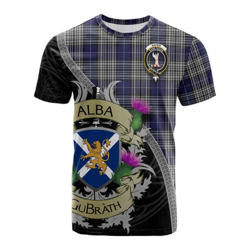 Tartan Vibes Clothing Napier Tartan Family Crest Cotton T-shirt Lion Rampant Royal Thistle Shield Celtic Inspired