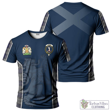 Napier Tartan T-Shirt with Family Crest and Lion Rampant Vibes Sport Style