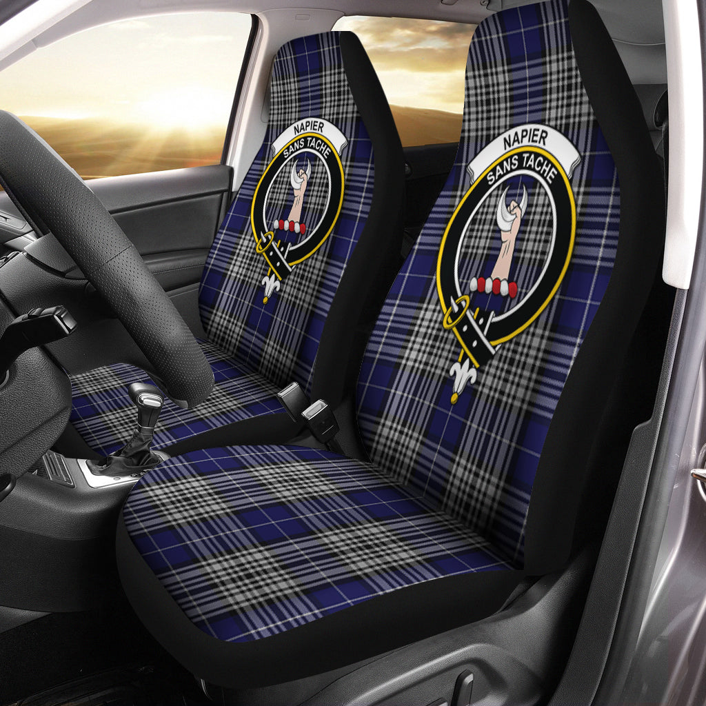 Napier Tartan Car Seat Cover with Family Crest One Size - Tartanvibesclothing