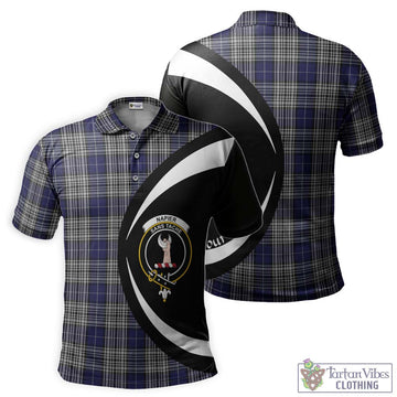 Napier Tartan Men's Polo Shirt with Family Crest Circle Style Kid - Tartan Vibes Clothing