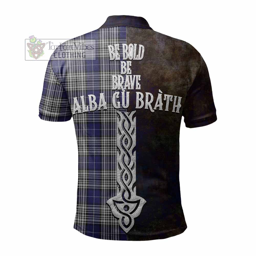 Tartan Vibes Clothing Napier Tartan Family Crest Polo Shirt Alba Gu Brath Be Brave Lion Ancient Style