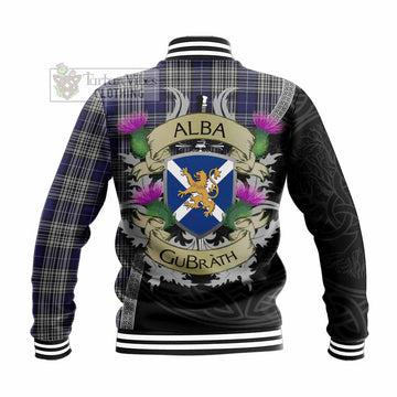 Tartan Vibes Clothing Napier Tartan Family Crest Baseball Jacket Lion Rampant Royal Thistle Shield Celtic Inspired