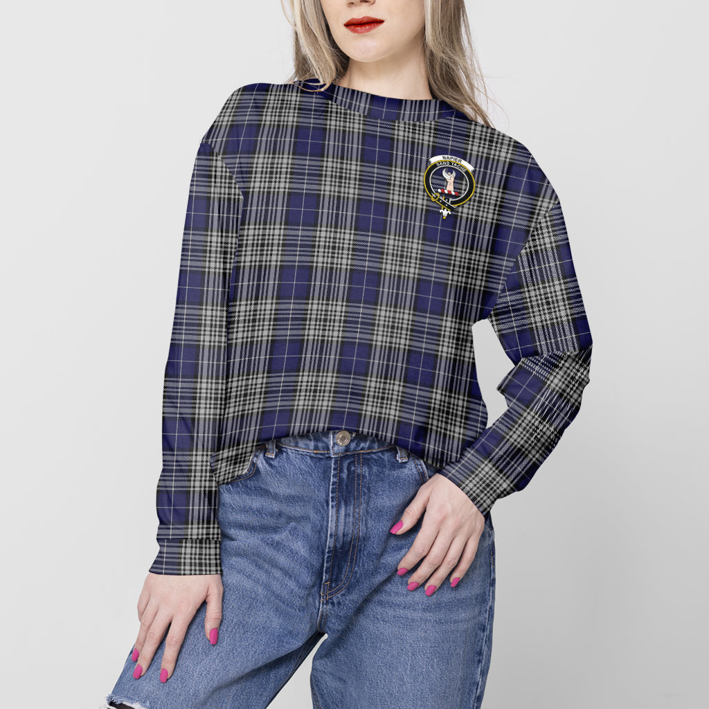 Napier Tartan Sweatshirt with Family Crest - Tartan Vibes Clothing