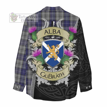 Tartan Vibes Clothing Napier Tartan Family Crest Women's Casual Shirt Lion Rampant Royal Thistle Shield Celtic Inspired