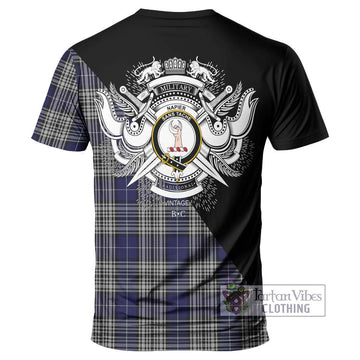 Napier Tartan T-Shirt with Family Crest and Military Logo Style - Tartan Vibes Clothing