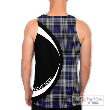 Napier Tartan Men's Tank Top with Family Crest Circle Style