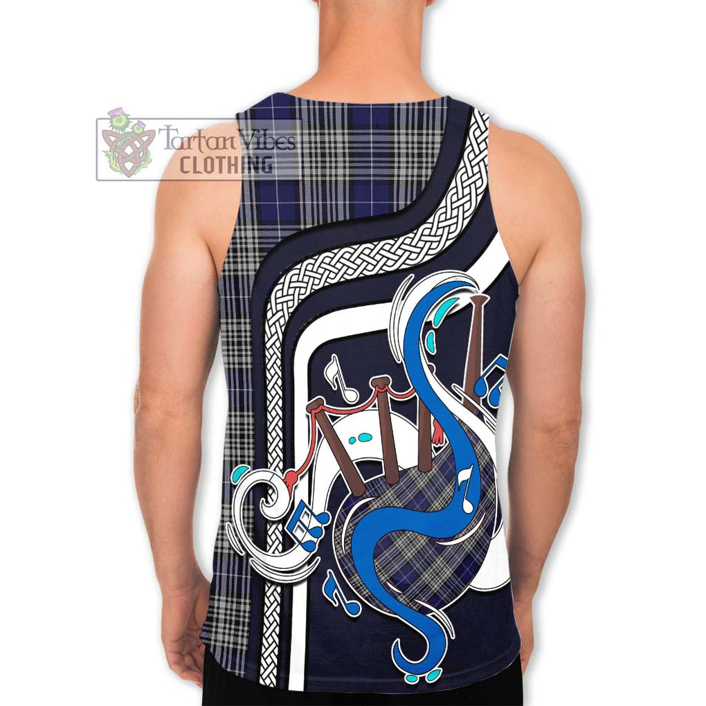 Napier Tartan Men's Tank Top with Epic Bagpipe Style - Tartanvibesclothing Shop