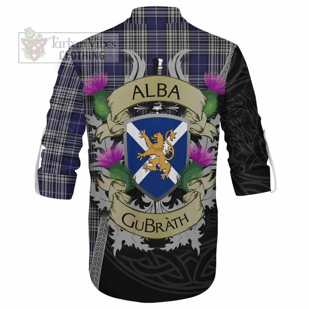 Tartan Vibes Clothing Napier Tartan Family Crest Ghillie Kilt Shirt Lion Rampant Royal Thistle Shield Celtic Inspired