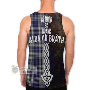 Napier Tartan Family Crest Men's Tank Top Alba Gu Brath Be Brave Lion Ancient Style