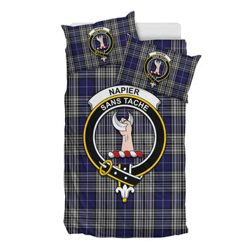 Napier Tartan Bedding Set with Family Crest