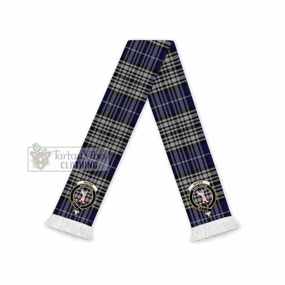 Tartan Vibes Clothing Napier Tartan Ruffneck Scarf with Family Crest