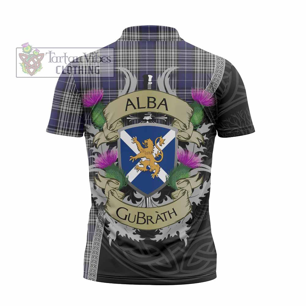 Tartan Vibes Clothing Napier Tartan Family Crest Zipper Polo Shirt Lion Rampant Royal Thistle Shield Celtic Inspired