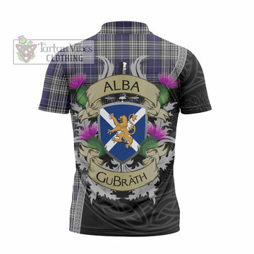 Napier Tartan Family Crest Zipper Polo Shirt Lion Rampant Royal Thistle Shield Celtic Inspired