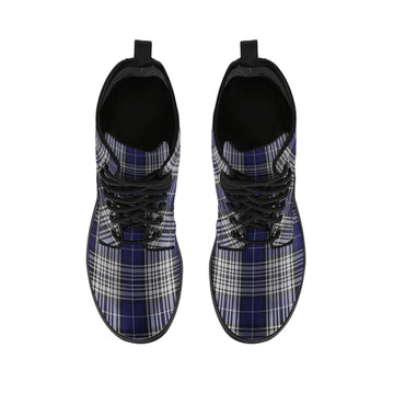 Napier Tartan Leather Boots