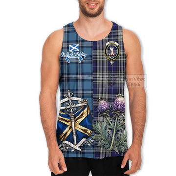 Napier Tartan Men's Tank Top Happy St. Andrew's Day Half Tartan Style