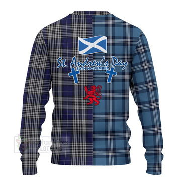 Napier Tartan Knitted Sweater Happy St. Andrew's Day Half Tartan Style
