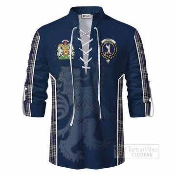Tartan Vibes Clothing Napier Tartan Ghillie Kilt Shirt with Family Crest and Lion Rampant Vibes Sport Style
