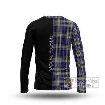 Napier Tartan Long Sleeve T-Shirt with Family Crest and Half Of Me Style - Tartanvibesclothing Shop
