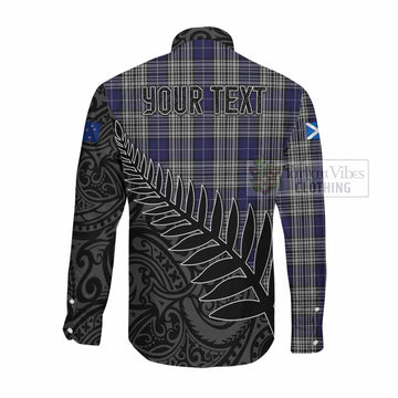 Napier Crest Tartan Long Sleeve Button Shirt with New Zealand Silver Fern Half Style