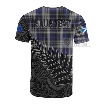 Napier Crest Tartan Cotton T-shirt with New Zealand Silver Fern Half Style