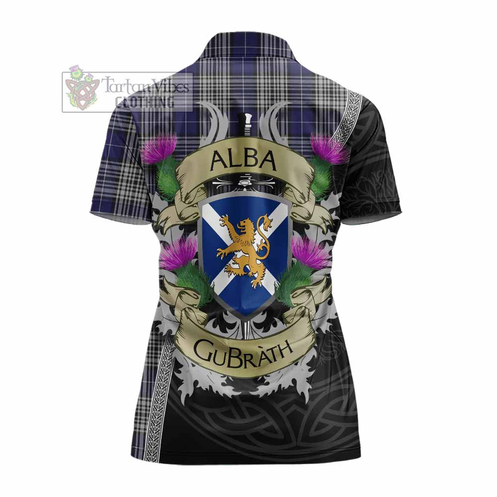 Tartan Vibes Clothing Napier Tartan Family Crest Women's Polo Shirt Lion Rampant Royal Thistle Shield Celtic Inspired