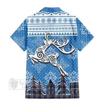 Napier Clan Christmas Hawaiian Shirt Celtic Reindeer Style