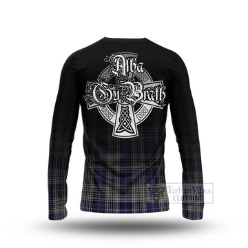 Tartan Vibes Clothing Napier Tartan Long Sleeve T-Shirt Featuring Alba Gu Brath Family Crest Celtic Inspired